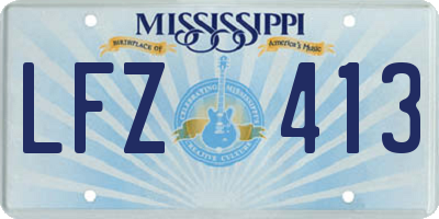 MS license plate LFZ413