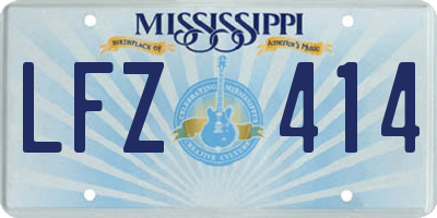 MS license plate LFZ414
