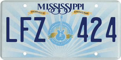 MS license plate LFZ424