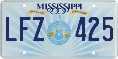 MS license plate LFZ425