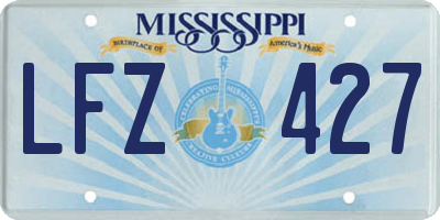 MS license plate LFZ427