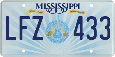 MS license plate LFZ433