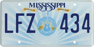 MS license plate LFZ434