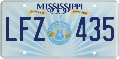 MS license plate LFZ435