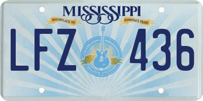 MS license plate LFZ436