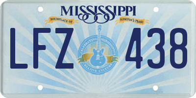 MS license plate LFZ438