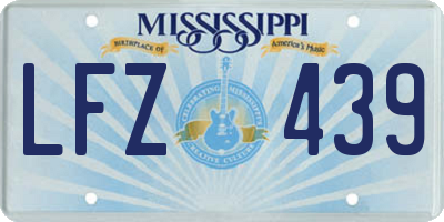 MS license plate LFZ439