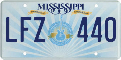 MS license plate LFZ440