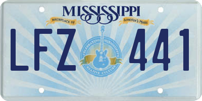 MS license plate LFZ441