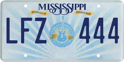 MS license plate LFZ444