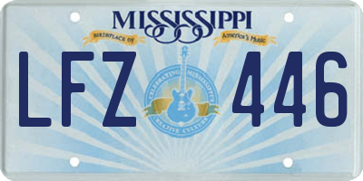 MS license plate LFZ446