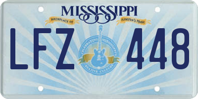 MS license plate LFZ448