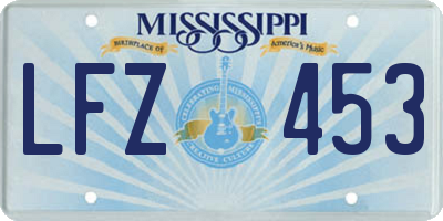 MS license plate LFZ453