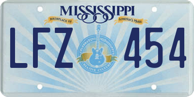 MS license plate LFZ454
