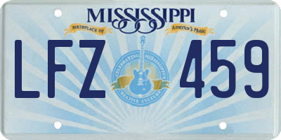 MS license plate LFZ459