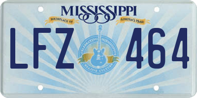 MS license plate LFZ464