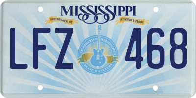 MS license plate LFZ468