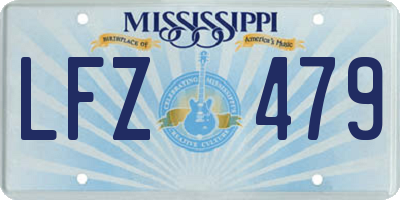 MS license plate LFZ479