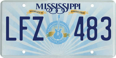 MS license plate LFZ483