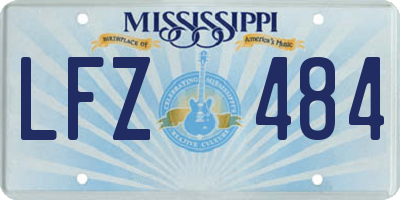 MS license plate LFZ484