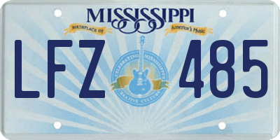MS license plate LFZ485