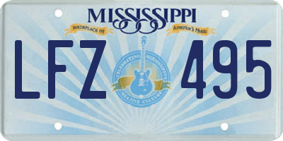 MS license plate LFZ495