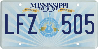 MS license plate LFZ505