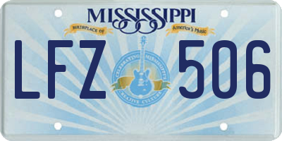 MS license plate LFZ506