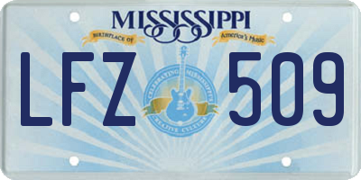MS license plate LFZ509