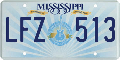 MS license plate LFZ513
