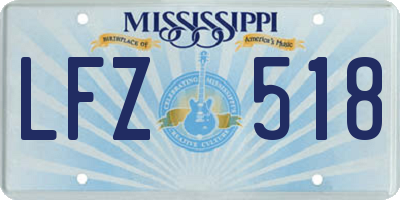 MS license plate LFZ518