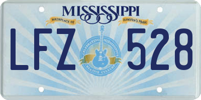 MS license plate LFZ528