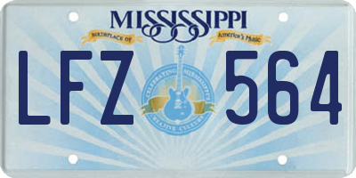 MS license plate LFZ564