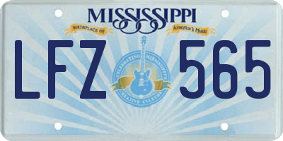MS license plate LFZ565