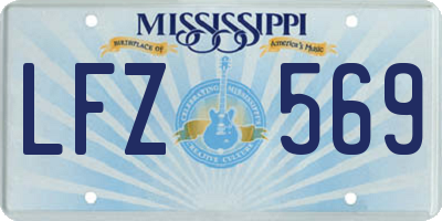 MS license plate LFZ569