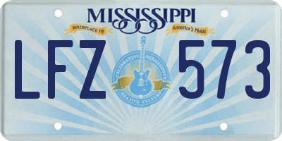 MS license plate LFZ573
