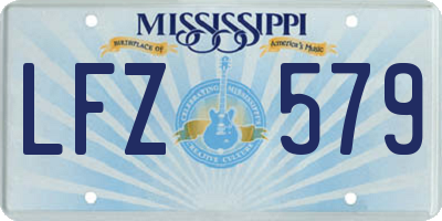MS license plate LFZ579