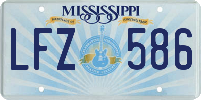 MS license plate LFZ586