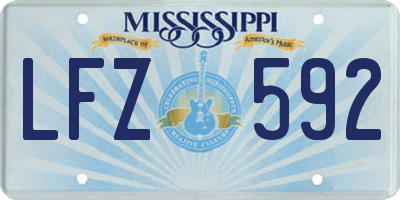 MS license plate LFZ592