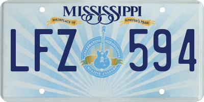 MS license plate LFZ594