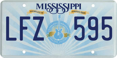 MS license plate LFZ595
