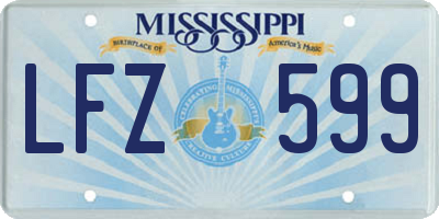 MS license plate LFZ599