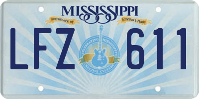 MS license plate LFZ611
