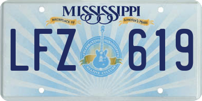 MS license plate LFZ619