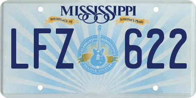 MS license plate LFZ622