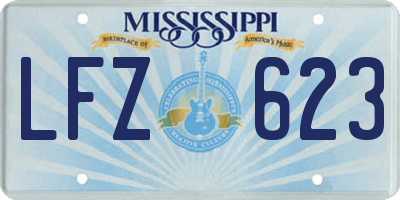 MS license plate LFZ623