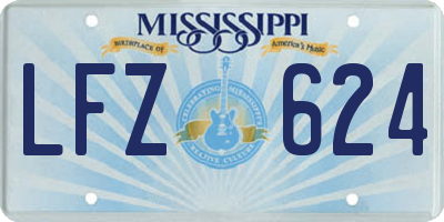 MS license plate LFZ624