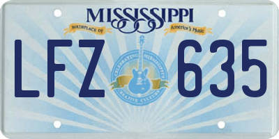 MS license plate LFZ635