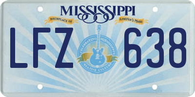 MS license plate LFZ638