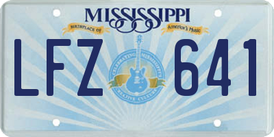 MS license plate LFZ641